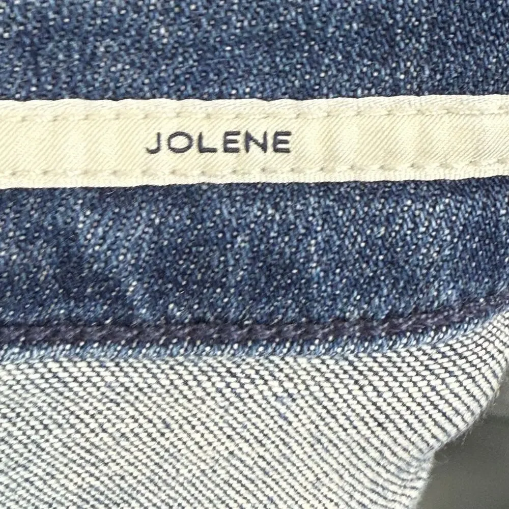 Citizens of Humanity Jolene Jeans Women 27 Blue Denim Button Fly Ankle Straight‎